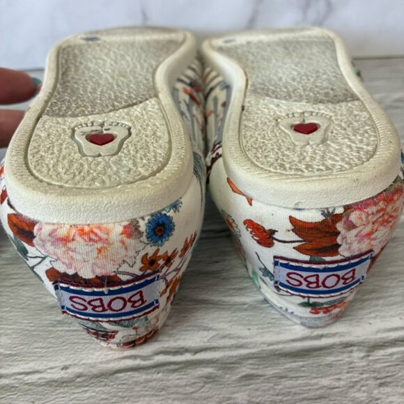 Skechers BOBS Women's Plush-Daisy Darling Sheer Panel Floral Slip Ballet Flat - Picture 15 of 15